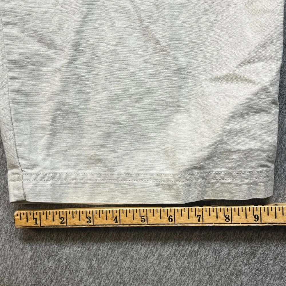 Breakwater Mens Linen Cotton Blend Drawstring Pants Beige 40x32 Relaxed Fit